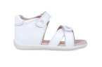 Sandalias blancas preandantes de piel Garvalín 252304